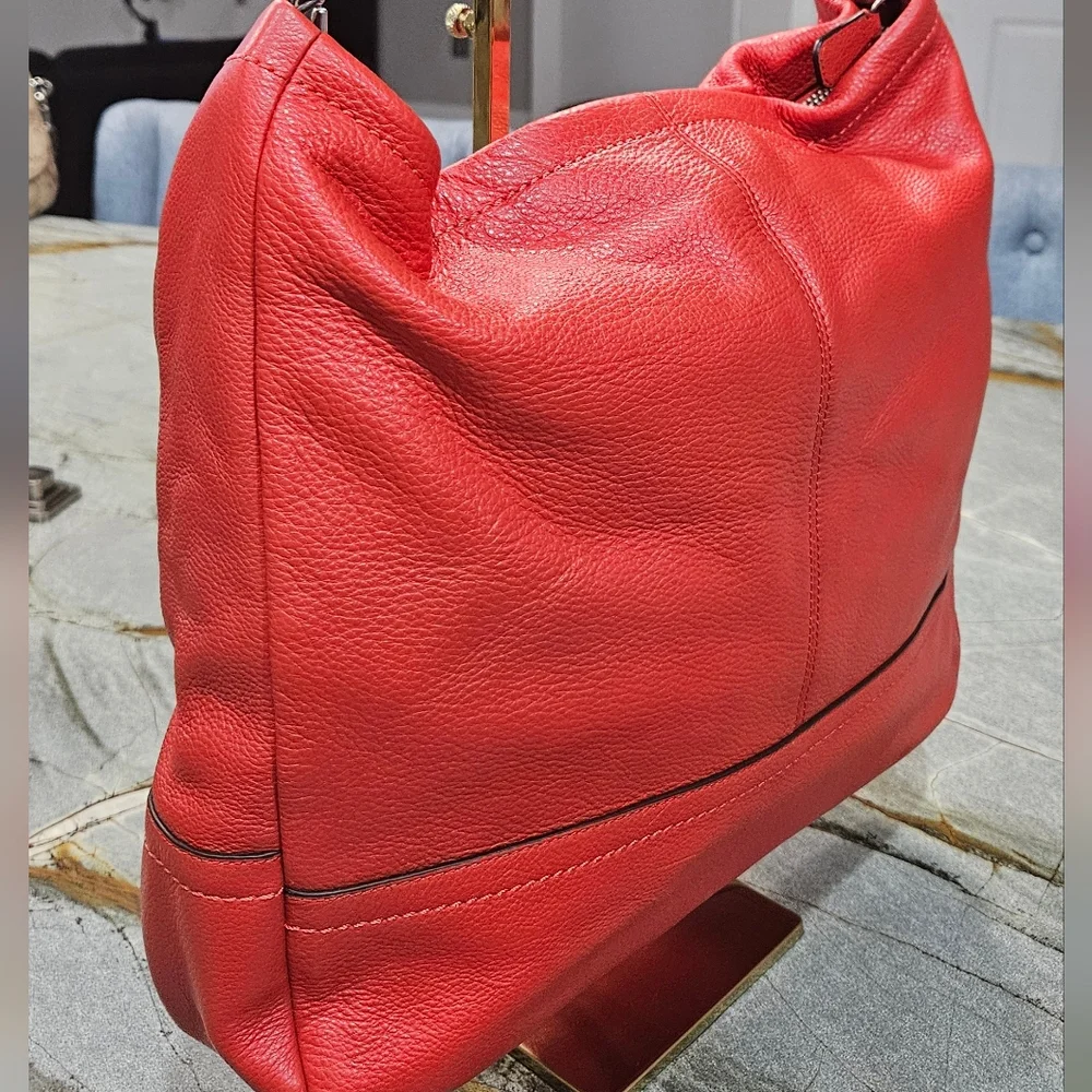 Coach Red Pebbled Leather Women's Bag NWOT